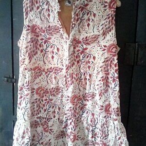 Kerry Cassill hand block print blouse.